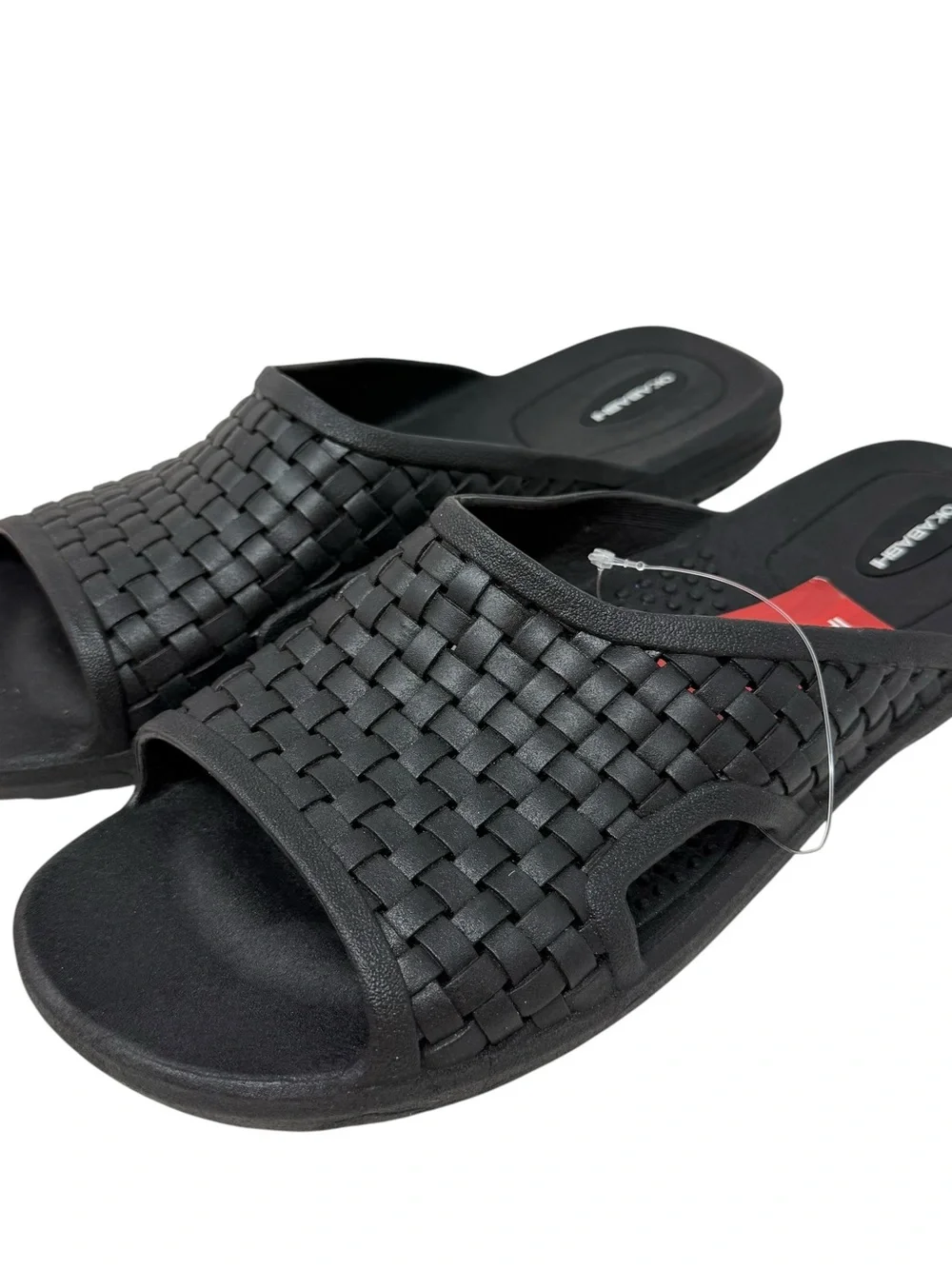 Okabashi Coast Sandals men’s Size 12 Black Slide Shoes Arch support washable NWT